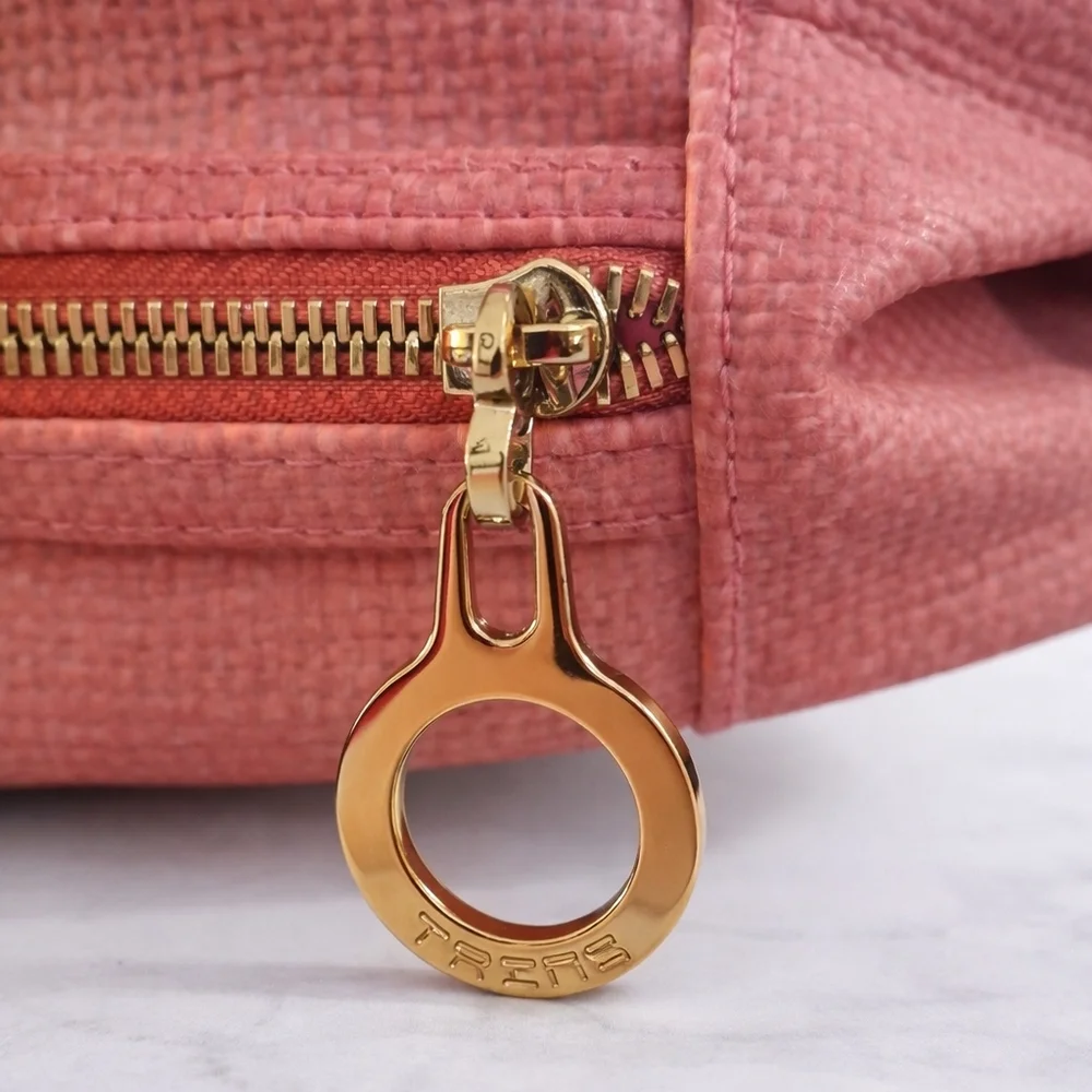 TRINA TURK Coral Cosmetic Bag with Gold Accents - Picture 3 of 4